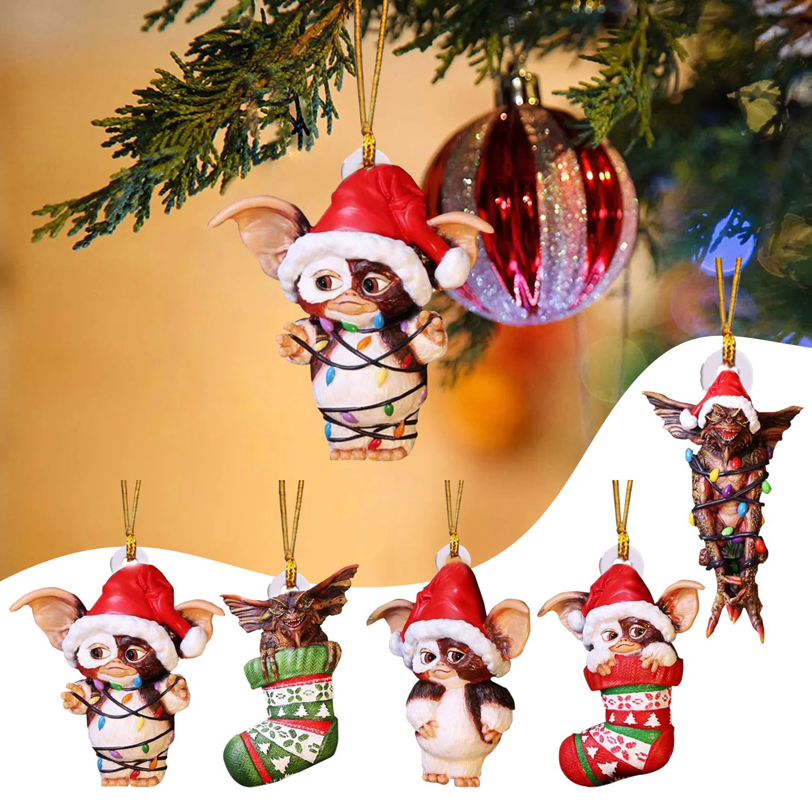 Cute Christmas Stockings Dog Flying Dragon Pendant Home Decorations display picture 1