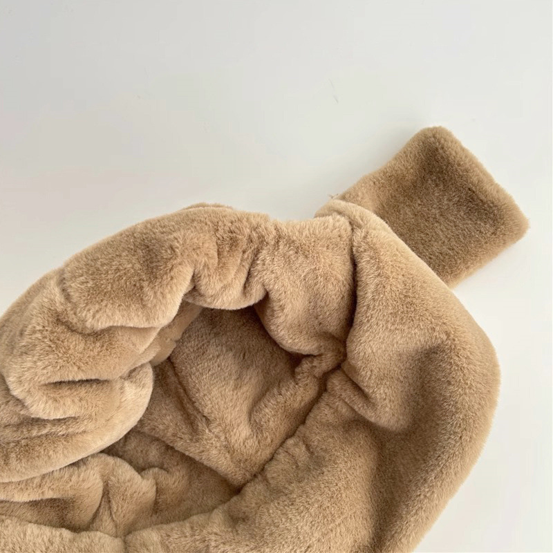 Baby Bear Hat And Scarf Set For Winter With Face Protection_voghion.com