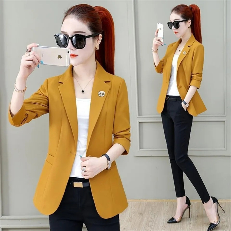 Short Blazer Women's Spring Clothing 2025 New Thin Style Fashionable Classy Suit Formal Top Trendy