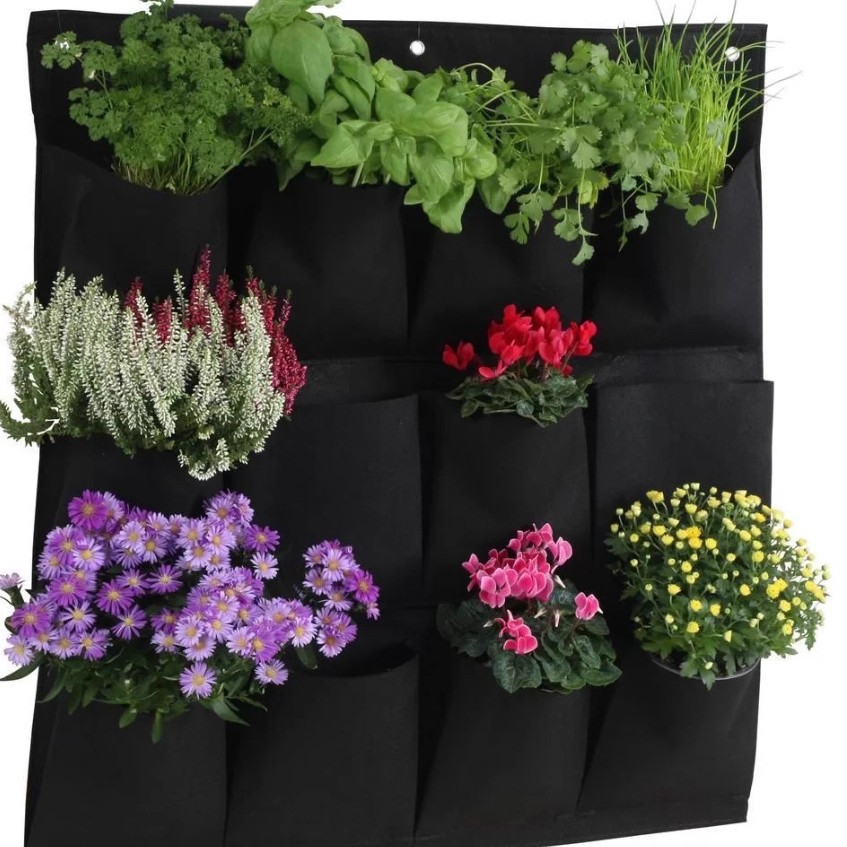 厂家批发无纺布袋 美植袋  壁挂式园林种植袋 加厚植树袋无纺布袋