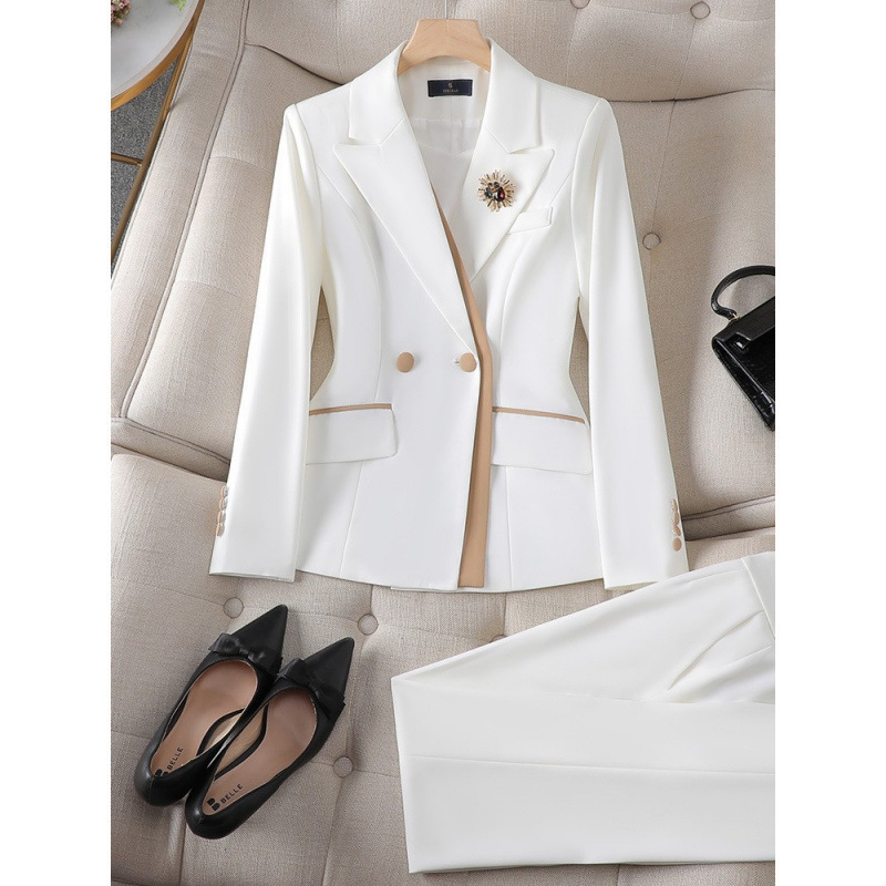 Cross-Border Amazon Best-Selling Women's Blazer, Formal Attire for Art Exams, Professional and Elegant Goddess Style, Beauty Salon Suit Set Cross-Border Amazon Best-Selling Women's Blazer, Formal Attire for Art Exams, Professional and Elegant Goddess Style, Beauty Salon Suit Set