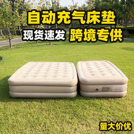 新款内置气泵充气床垫跨境热销自动充气床帐篷防潮垫加高植绒床垫