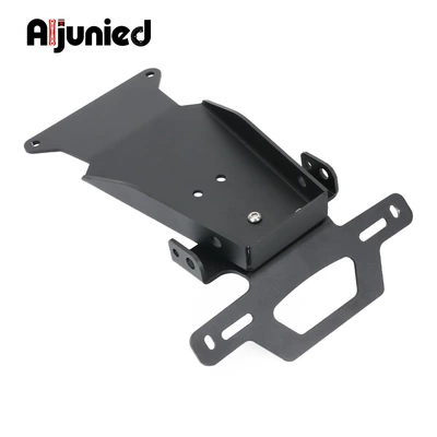 Suitable for Apulia Tuareg 660 Motorcycle Turn Signal Battle Tail Neat Mudguard Eliminate License Plate Frame (License plate holder/license plate holder) - t6-license-plate-holder-black