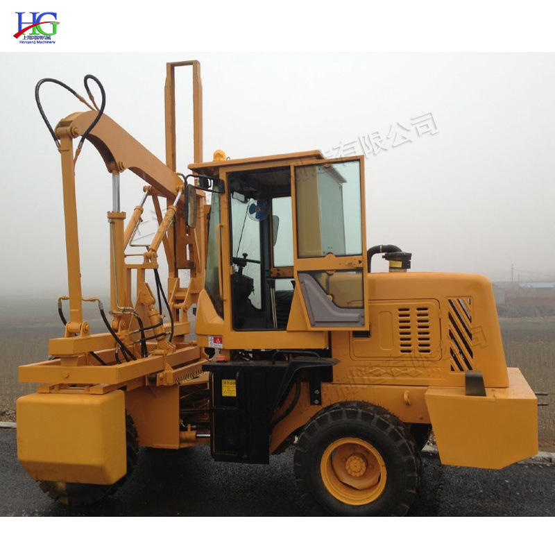 装载式护栏打桩机 液压高速公路农场压桩机 牧场房屋地基钻孔机