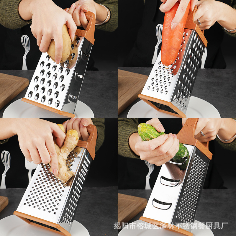 acero inoxidable cuatro cara raspador de alambre
función melón, fruta y verdura cortador de queso planador