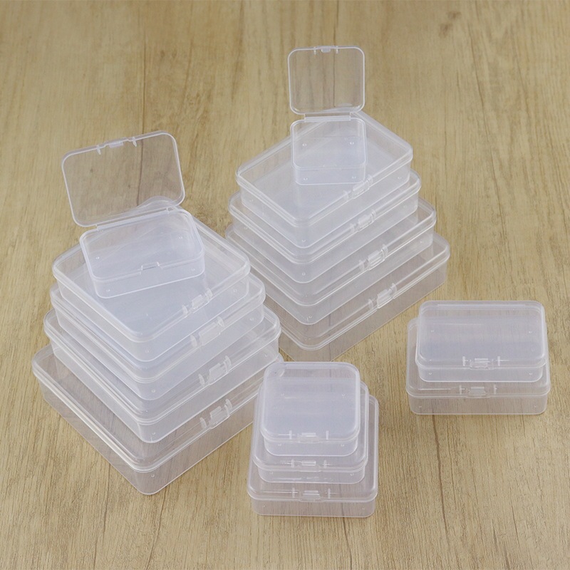 Transparent PP box rectangular plastic box parts box mobile phone storage tool Mini small size storage box fishing gear