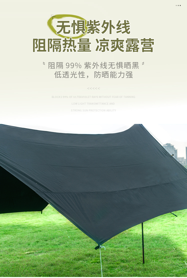 Outdoor Camping Canopy Tent, Sun Protection and Shading, Picnic Tc Cotton Tent, Travel Tent, in Stock, 24-Hour Delivery