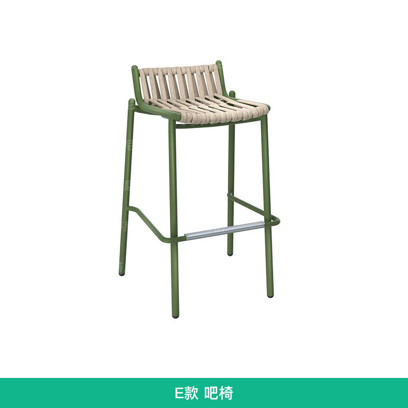 silla de bar al aire libre patio alojamiento creativo muebles de aleación de aluminio al aire libre a prueba de agua silla alta de caña image 10