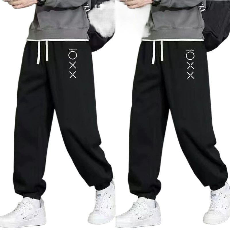 Черные трендовые спортивные демисезонные casual брюки, плюс размер