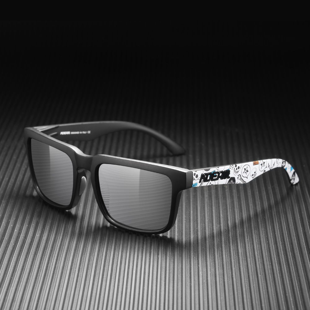 Lässig Farbblock Tak Quadrat Vollbild Sport Sonnenbrille display picture 16