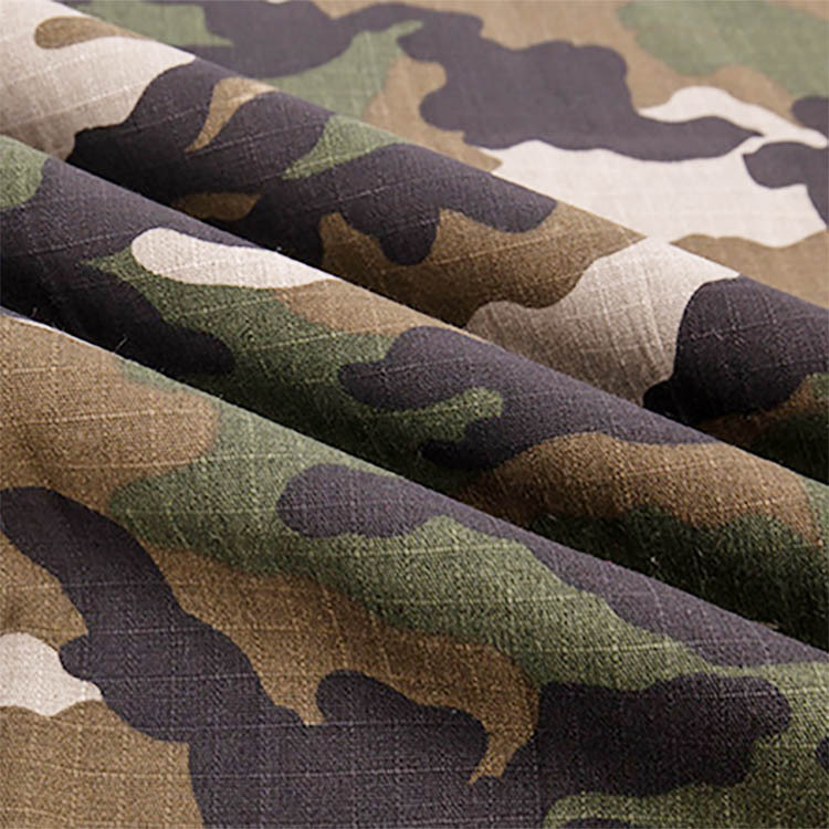 Nuevo diseño anti-desgarro cuadrado 100% algodón uniforme de caza tela de camuflaje