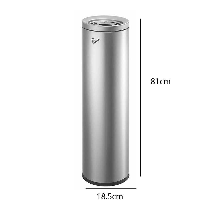 Cubo de ceniza de acero inoxidable negocio aeropuerto columna de ceniza Área de fumadores columna de colilla de cigarrillos Cubo de extinción de humo al aire libre Área de fumadores bote de basura