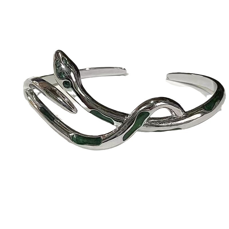 Slytherin verde serpiente nicho avanzado frío en forma de serpiente pulsera pareja Super Hada espíritu serpiente personalidad chica caliente ins pulsera