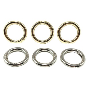High-grade zinc alloy spring ring spring buckle jewelry round hanging buckle key ring bag pendant key chain spring buckle