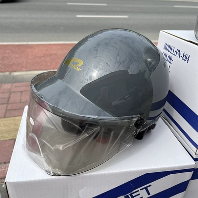 Motosiklet dəbilqələri: Helmet Sunscreen Electric Vehicle Helmet for - one-size-fits-all-dark-cement-gray-new-standard-standard-light-tea-lenses