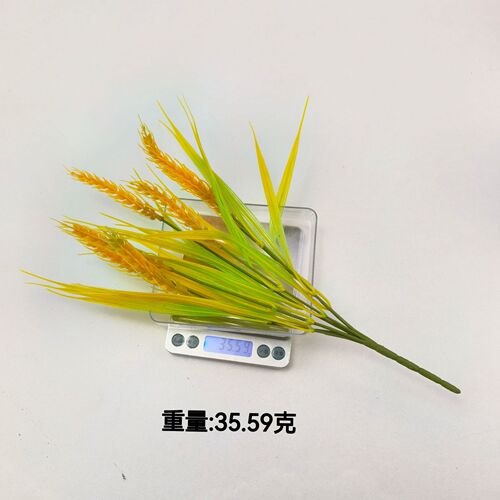 New Style Artificial Wheat Ear Rice Flower Artificial Dried Flower Plastic Flower Photography Prop Outdoor Living Room Decoration Flower Ornament