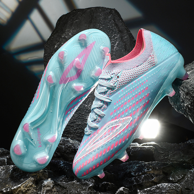 Lingsu Seamless Flyknit Low Top Soccer Shoes For Artificial Grass_voghion.com