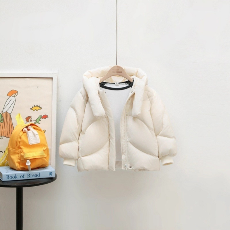 Niños blancos de invierno otoño invierno 2025 nuevo bebé tres prevención ropa de invierno chaqueta caliente de invierno para niños y niñas