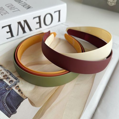 Morandi color versatile simple high skull wide headband fashion matte matte wide edge pressed hair headband hair accessories