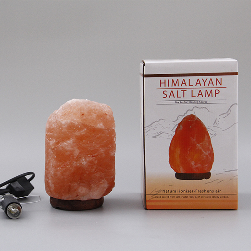 Fábrica al por mayor lámpara de sal del Himalaya exportación lámpara de sal de cristal lámpara de regalo dormitorio noche mineral Luz