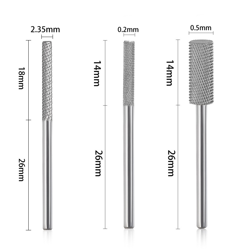 Uña de tungsteno acero molienda varilla de molienda de uñas escalonada molienda pre-tratamiento de eliminación de uñas molienda de superficie herramienta de manicuras