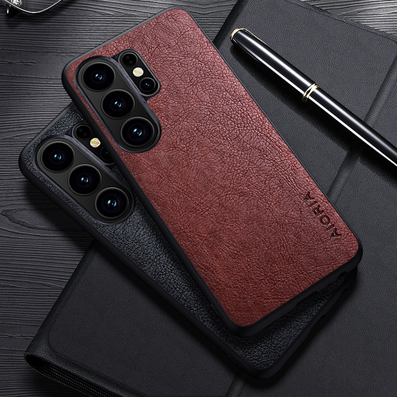 Suitable for Samsung Galaxy S26 Ultra A57 S25Fe A57 Business-Style Lychee Leather Phone Case Suitable for Samsung Galaxy S26 Ultra A57 S25Fe A57 Business-Style Lychee Leather Phone Case