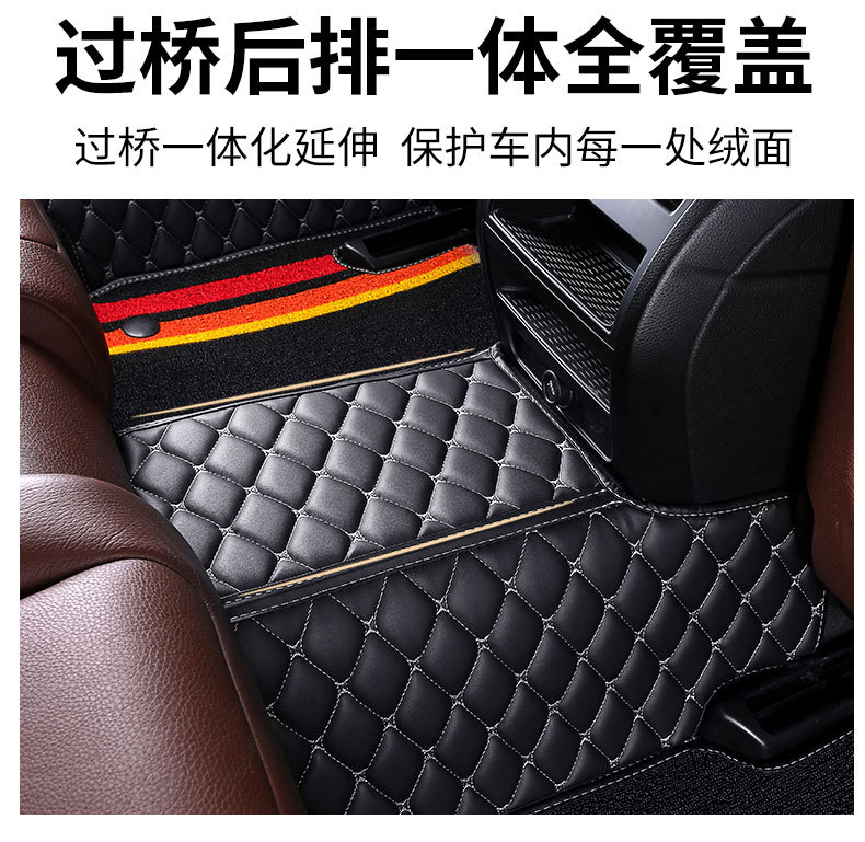 Suitable for overseas RHD right-hand drive vehicles, leather full-coverage floor mats, thickened and non-slip, for sedans and SUVs