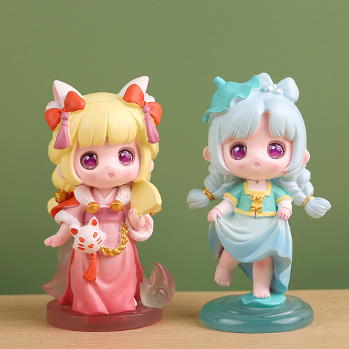 Genuine Spring Wind Blind Box Doll Handmade Office Resin Craft Creative Gift Ornament Wholesale Dropshipping