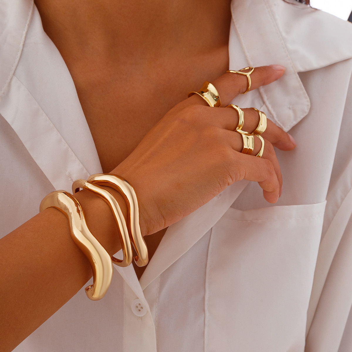 Minimalist Stackable Ring Set With Cubic Zirconia For Women_voghion.com