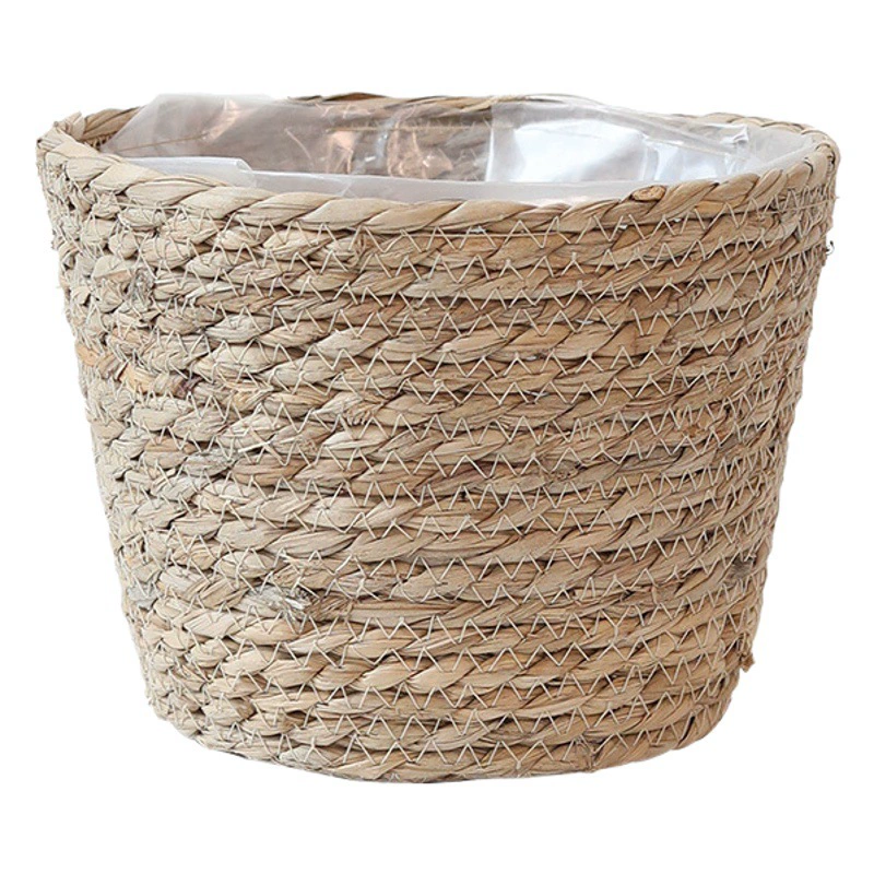 Скандинавская соломенная цветочная горшка цветочная композиция цветочная композиция плетеная бамбуковая цветочная корзина домашняя гостиная столешница для хранения украшения