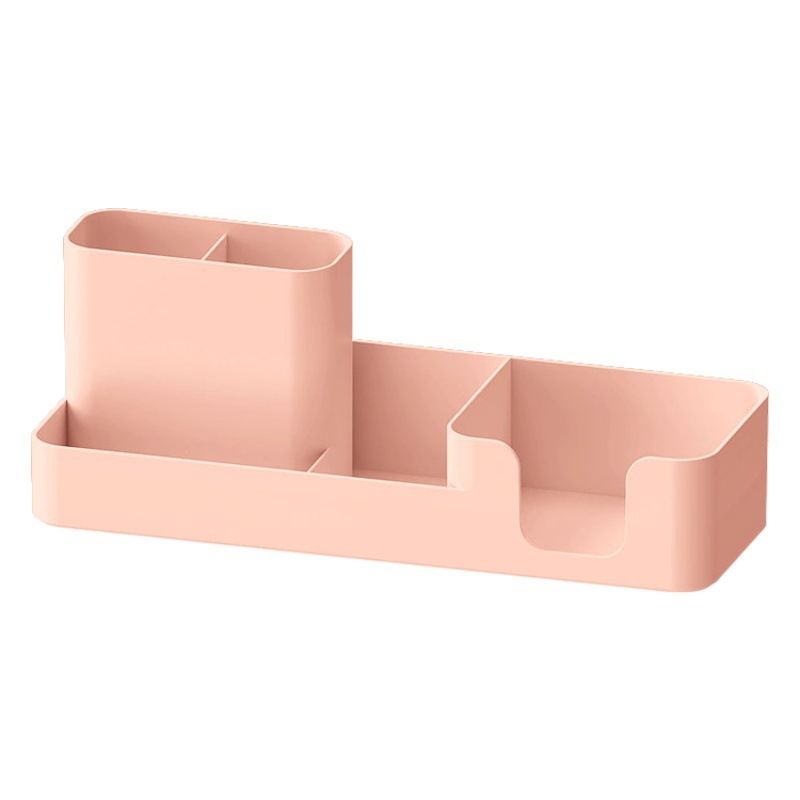 Papelería caja de almacenamiento Oficina nota adhesiva caja de organización estudiante escritorio organizador creativo estante titular de la pluma compartimento de plástico