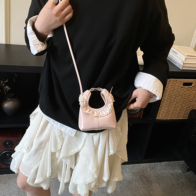 Bolsos infantiles transfronterizos dulces pequeños bolsos de encaje frescos exquisitos mini bolsos de hombro para niños y niñas