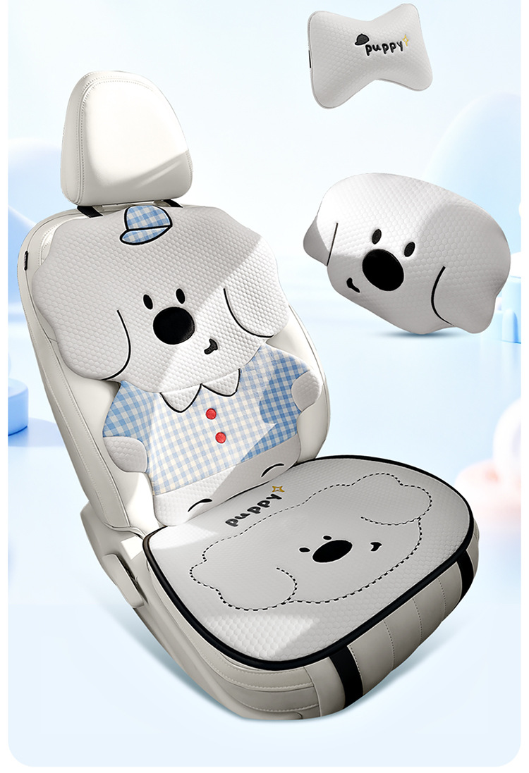 New Daidai Dog Car Seat Cushion, Universal for All Seasons, Single-Piece Driver's Seat Cushion, Cute Seat Cushion for Women