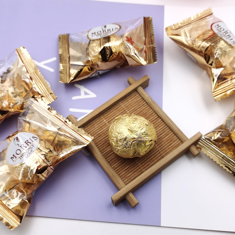 巧克力麥片糖果散裝結婚慶喜糖批發金球巧克力燕麥批發代可可脂