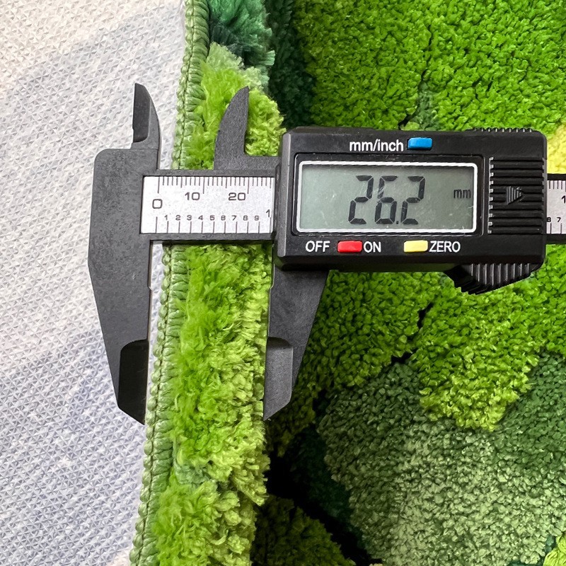 Transfronterizo nueva alfombra verde musgo bosque de forma especial de tres capas de lana de alta estructura alfombra de baño alfombra antideslizante absorbente