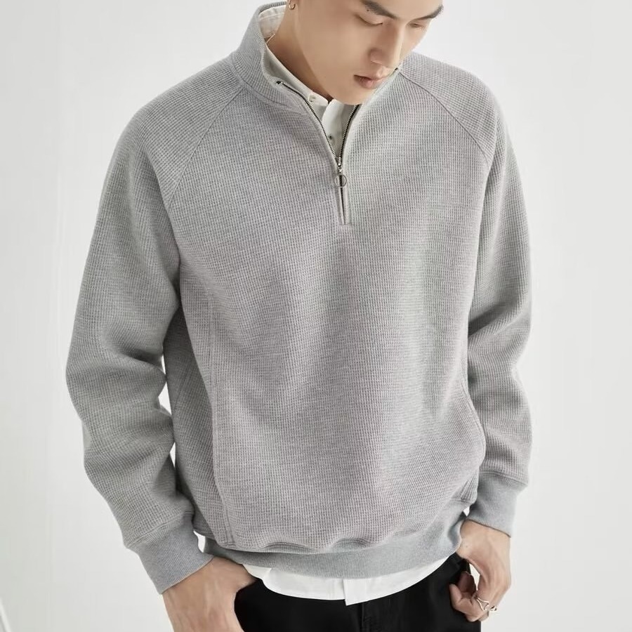 Demi-season Japanese sweater with zipper