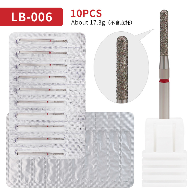 Fuente transfronteriza 10 juegos de lámina de aluminio diamante de molienda empaquetado independiente de manicura pre-tratamiento de la bolsa abierta de molienda