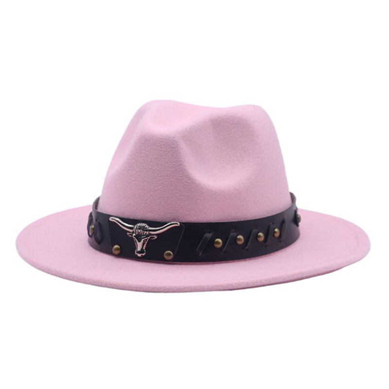 Cappello da cowboy spagnolo unisex Cappello a cilindro jazz erboso con tesa piatta e tesa larga per uomo e donna_voghion.com