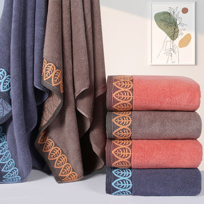 household Cotton Bath towel wholesale Jacquard weave Merchandise water uptake thickening adult Bath towel pure cotton Bath towel logo