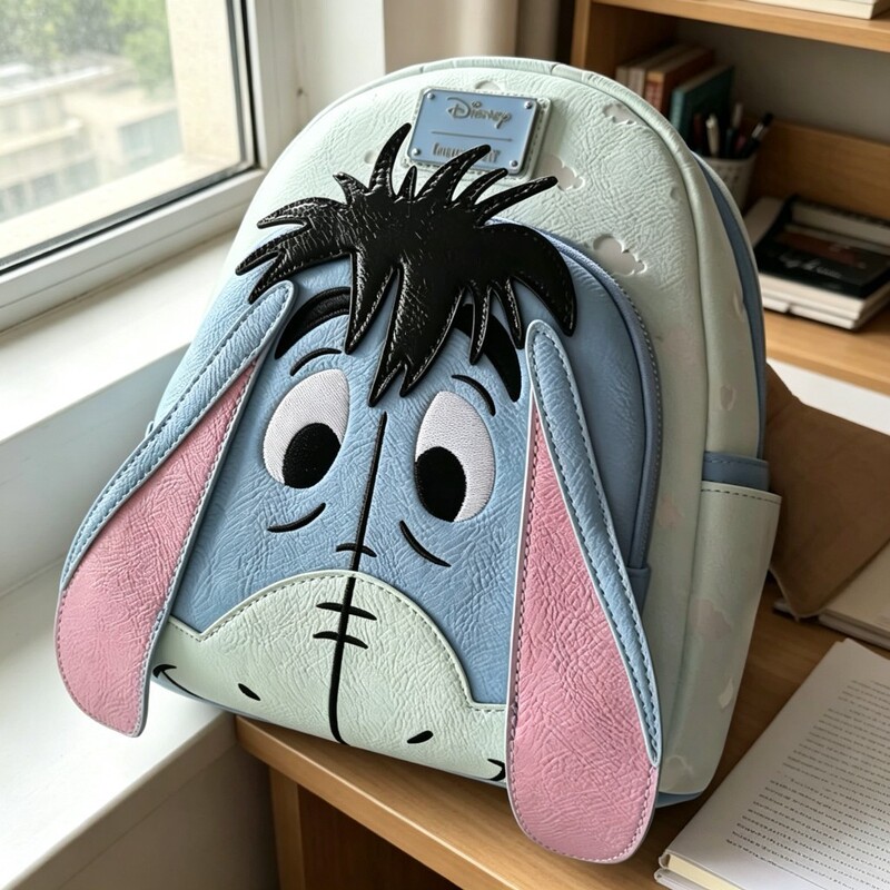 Cartoon Anime Eeyore, Donkey, Marie Cat Series Cartoon Backpack and Wallet
