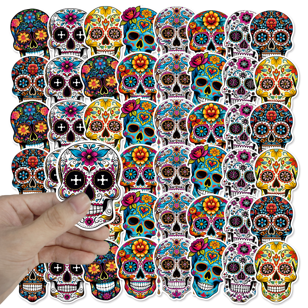 Nuevo día de muertos decoración pegatinas pegatinas de fiesta mexicana día de muertos tema pegatinas de tatuaje cráneo