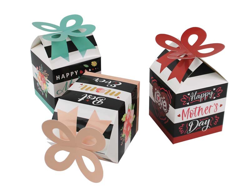 Mother'S Day Festival Mother'S Day Letter Flower Bow Knot Paper Family Gathering Party Gift Wrapping Supplies Gift Wrapping Supplies 1 Piece