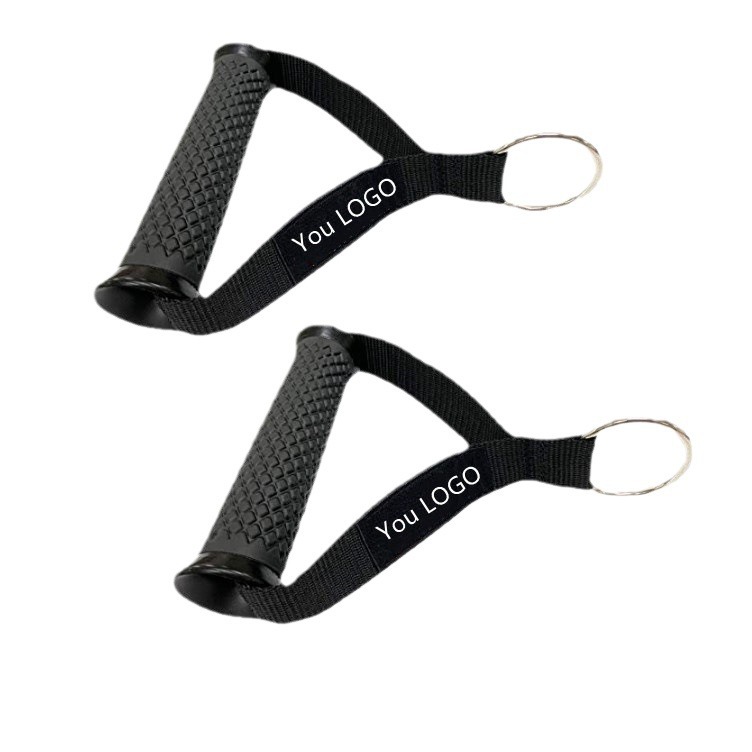 Accesorios de fitness manejar colgando dispositivo de tensión mango cuerda de tensión cuerda elástica mango de goma mango recubierto mango de esponja