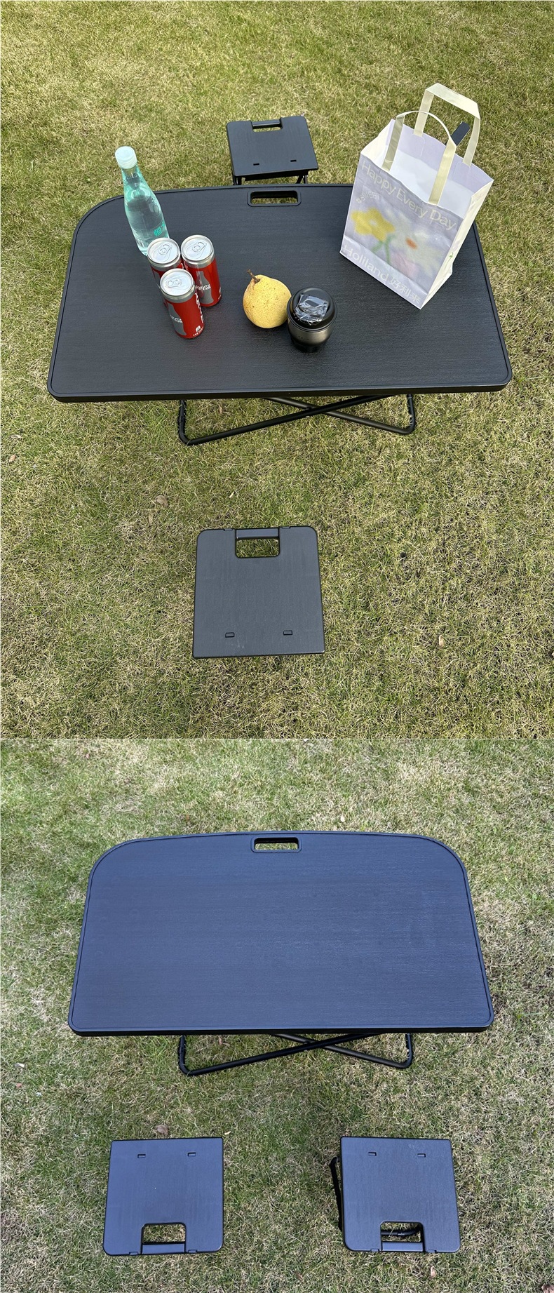 Suitable for Tesla Model Y3 New 3-Trunk Compartment Small Folding Table Board with Integrated Stool for Outdoor Camping