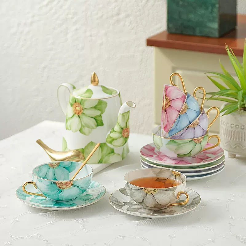 轻奢咖啡杯碟欧式骨瓷咖啡杯英式下午茶茶具套装陶瓷杯花茶杯子