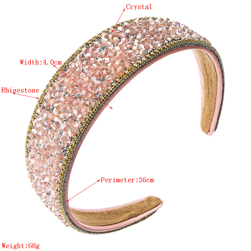 Wholesale Jewelry Baroque Flash Diamond Wide-brimmed Headband Nihaojewelry display picture 1