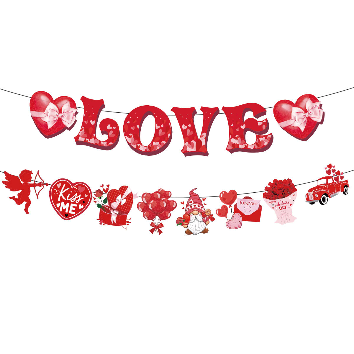 Valentine's Day Romantic Sweet Letter Heart Shape Paper Family Gathering Party Festival Balloons Decorative Props display picture 1