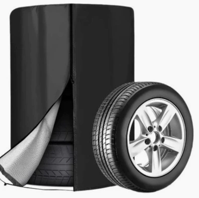 Cross-Border Car Tire Covers, Rainproof, Sunproof, Waterproof, 420D Oxford Cloth, 4-Pack, Thickened Tire Spare Tire Dust Cover (Spare wheel cover)