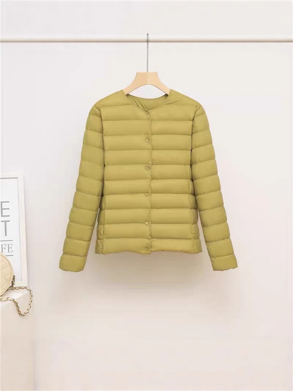 轻薄羽绒服女短款2025年秋冬新款超轻便纯色圆领轻型保暖薄款外套|undefined
