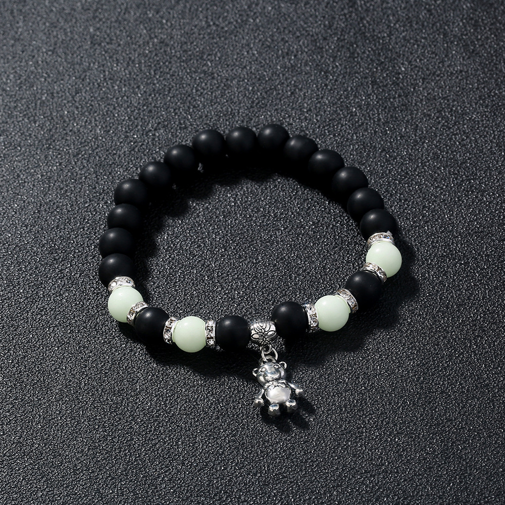 Bracelet de perles lotus phosphorescent brillant dans le noir_voghion.com